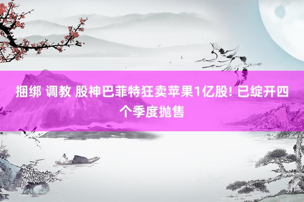 捆绑 调教 股神巴菲特狂卖苹果1亿股! 已绽开四个季度抛售