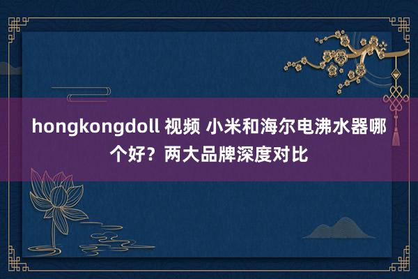 hongkongdoll 视频 小米和海尔电沸水器哪个好？两大品牌深度对比