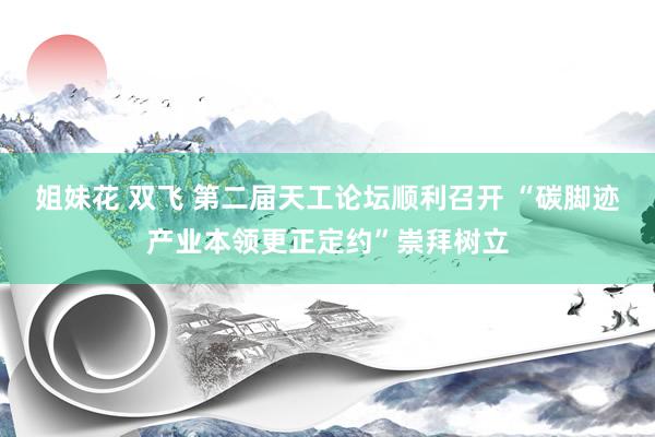 姐妹花 双飞 第二届天工论坛顺利召开 “碳脚迹产业本领更正定约”崇拜树立