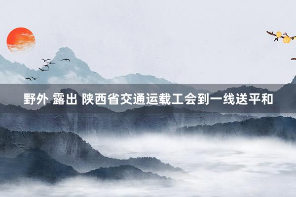 野外 露出 陕西省交通运载工会到一线送平和