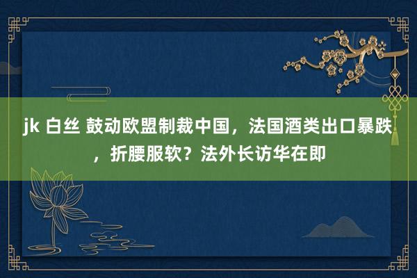 jk 白丝 鼓动欧盟制裁中国，法国酒类出口暴跌，折腰服软？法外长访华在即