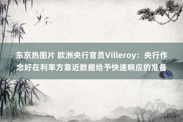 东京热图片 欧洲央行官员Villeroy：央行作念好在利率方靠近数据给予快速响应的准备