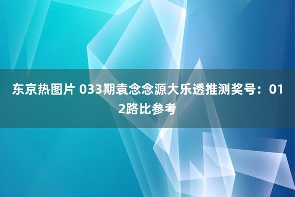 东京热图片 033期袁念念源大乐透推测奖号：012路比参考
