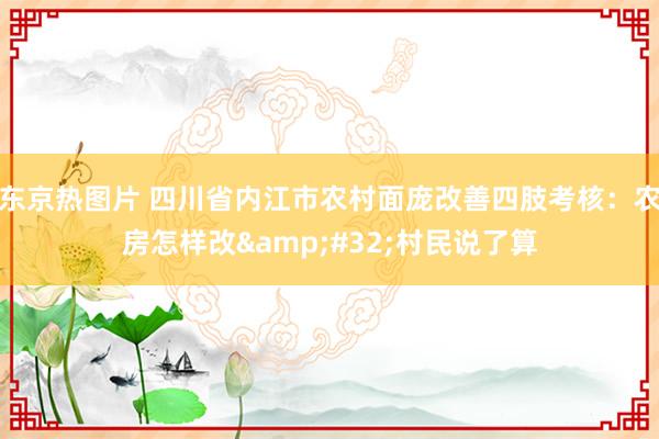 东京热图片 四川省内江市农村面庞改善四肢考核：农房怎样改&#32;村民说了算